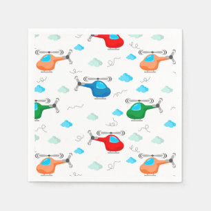 Serviette En Papier Baby shower d'anniversaire d'hélicoptère