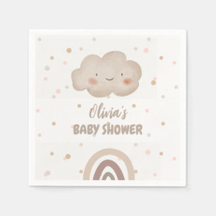 Serviette En Papier Baby shower d'aquarelle beige