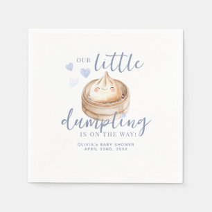 Serviette En Papier Baby shower d'aquarelle bleu petit Dumpling Napkin