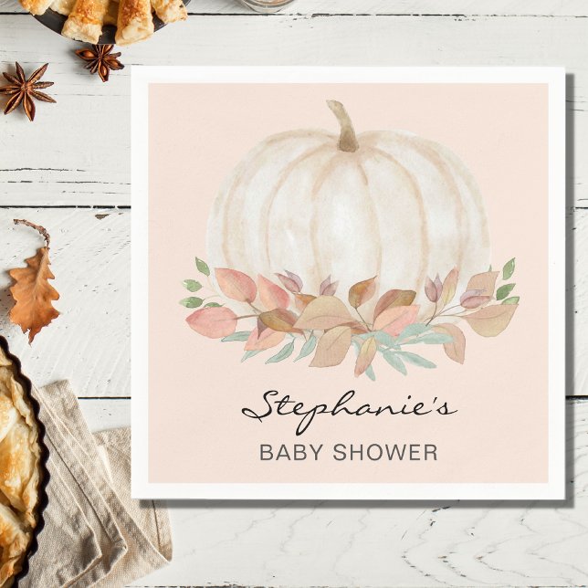 Serviette En Papier Baby shower d'automne citrouille (Créateur téléchargé)