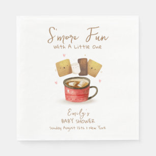 Serviette En Papier Baby shower D'Automne Neutre Sur Le Sexe S'more Fu