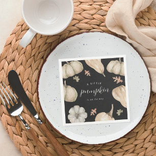 Serviette En Papier Baby shower d'automne rustique des Citrouilles bla