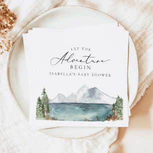Serviette En Papier BABY SHOWER d'aventure CLOVER Mountain Lake