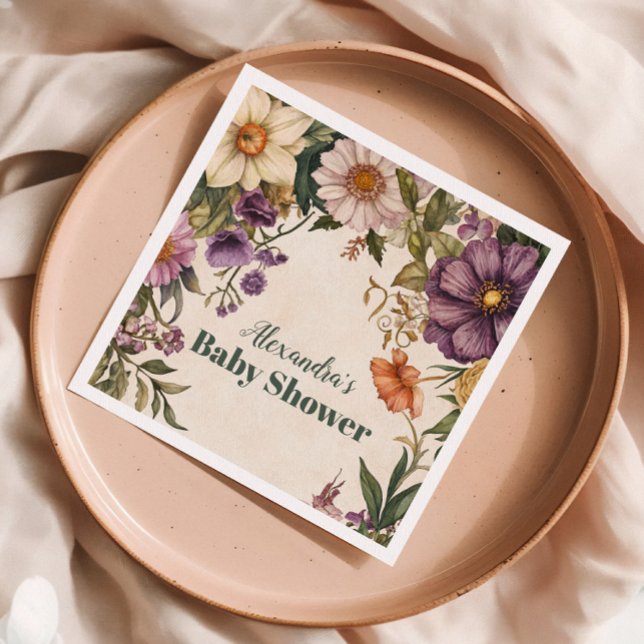 Serviette En Papier Baby shower de Baby shower Art Nouveau victorien (Créateur téléchargé)