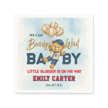 Baby shower de baseball bleu petit lugger