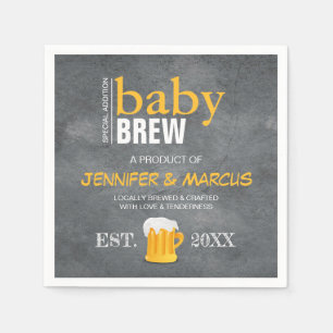 Serviette En Papier Baby shower de bouteille de bière brassée pour béb