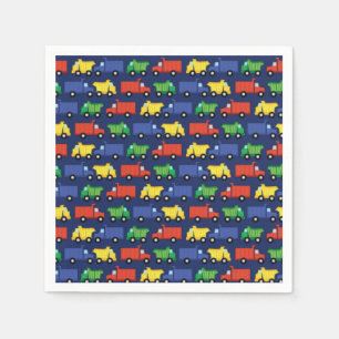 Serviette En Papier Baby shower de camion de construction