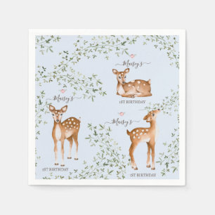 Serviette En Papier Baby shower de cerfs de bois