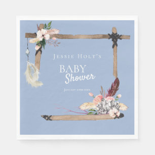 Serviette En Papier Baby shower de Chambray du sud-ouest de Boho