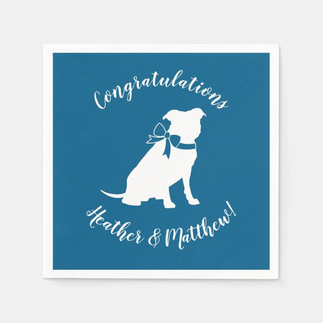 Serviette En Papier Baby shower de chien taureau Pit (Devant)