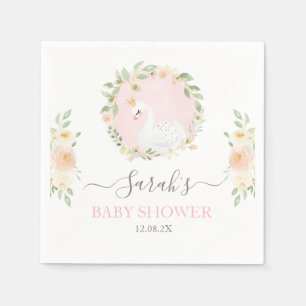 Serviette En Papier Baby shower de cygne