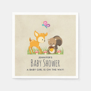 Serviette En Papier Baby shower de dessin animé en bois mignon