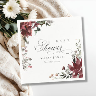 Serviette En Papier Baby shower de Festivage Dusky Chaud Winter Festia