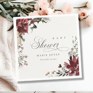 Serviette En Papier Baby shower de Festivage Dusky Chaud Winter Festia