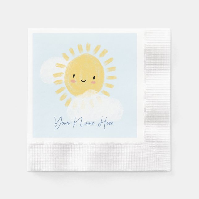 Serviette En Papier Baby shower de fête de premier anniversaire person (Devant)