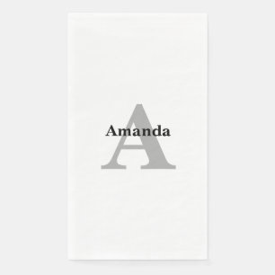 Serviette En Papier Baby shower de Fête des mariées de Monogram Cute A