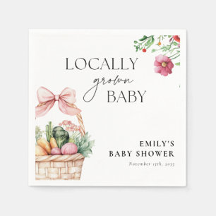 Serviette En Papier Baby shower de filles du marché des fermiers culti
