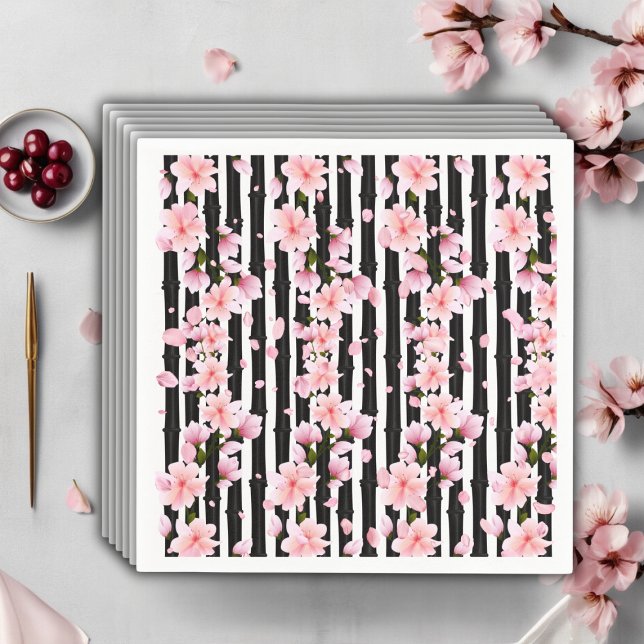 Serviette En Papier Baby shower de fleurs de cerisiers Sakura Spring (Créateur téléchargé)