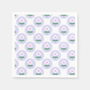 Serviette En Papier Baby shower de fleurs mauve de marguerite en fleur