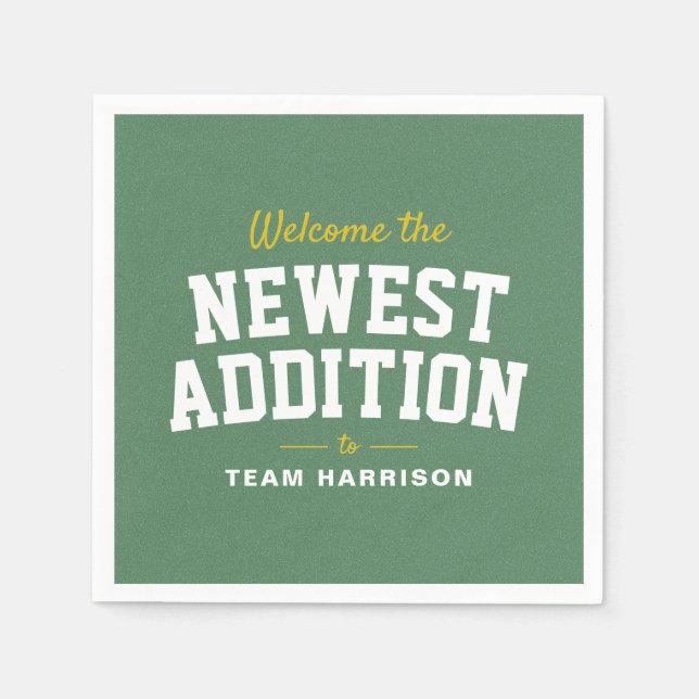 Serviette En Papier Baby shower de football mignon tailgate personnali (Devant)