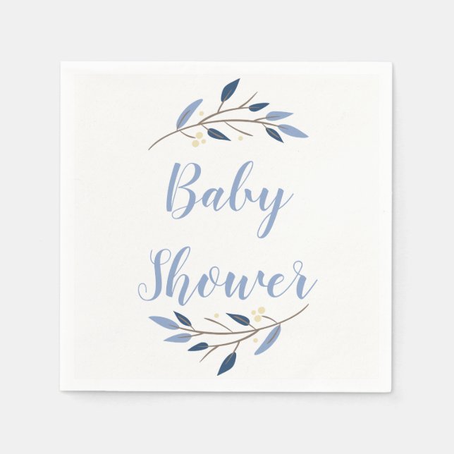 Serviette En Papier Baby shower de forêt de bois (Devant)