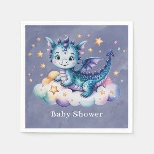 Serviette En Papier Baby shower de garçon Little Star Dragon