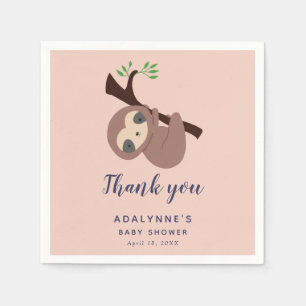 Serviette En Papier Baby shower de jante Merci Script plus simple