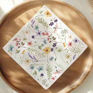 Serviette En Papier Baby shower de jardin papillon fleur sauvage