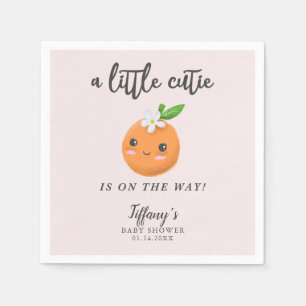 Serviette En Papier Baby shower de la petite fille Cutie Clementine