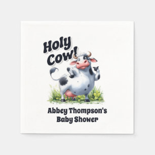 Serviette En Papier Baby shower de la Vache Sainte