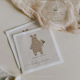 Serviette En Papier Baby shower de l'ours Baby shower Boho Woodland