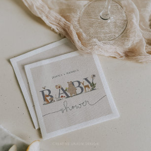 Serviette En Papier Baby shower de l'ours Baby shower Boho Woodland