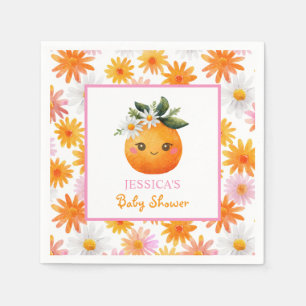 Serviette En Papier Baby shower de marguerites Pastel aux fruits d'ora