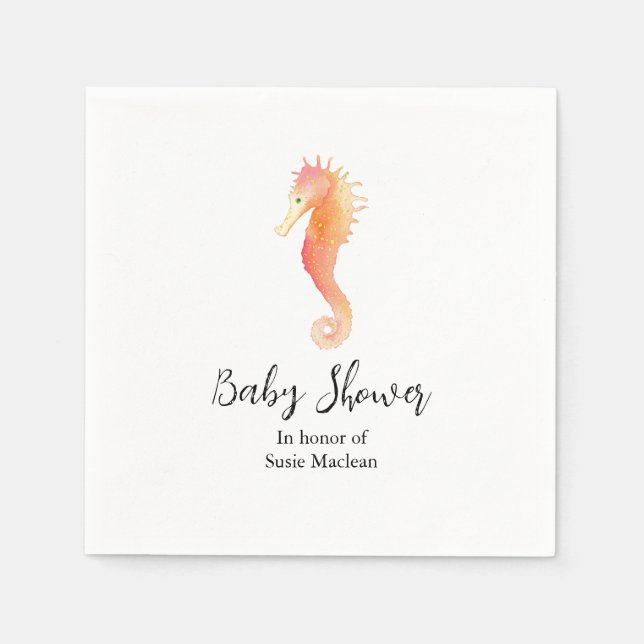 Serviette En Papier Baby shower de mer Napkin (Devant)