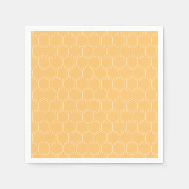 Serviette En Papier Baby shower de Motif de nid d'abeille (Devant)