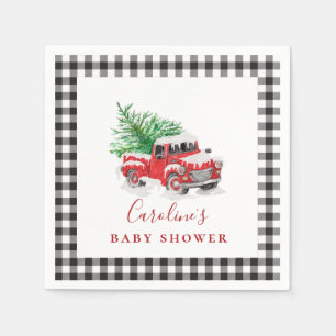 Serviette En Papier Baby shower de Noël Little Red Truck