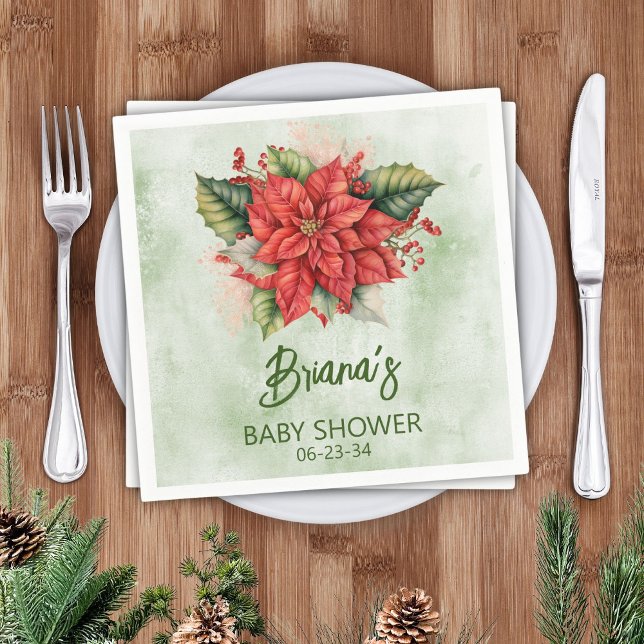Serviette En Papier Baby shower de Noël neutre pour les femmes (Créateur téléchargé)