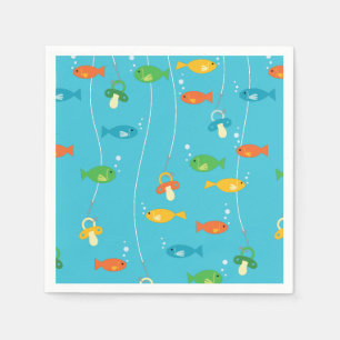 Serviette En Papier Baby shower de pêche à thème pour les pêcheurs