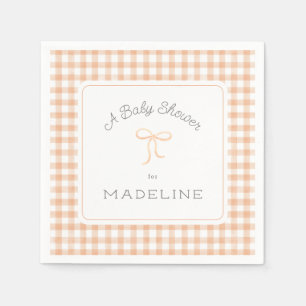Serviette En Papier Baby shower de pêche En vichy aquarelle