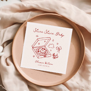 Serviette En Papier Baby shower de pizza pour bébés Slice Slice
