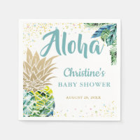 Baby shower de plage d'ananas tropical