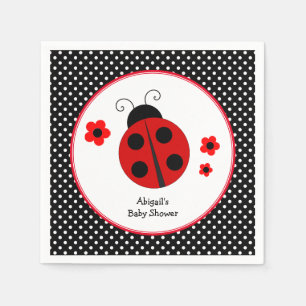 Serviette En Papier Baby shower de point de la pochette de Ladybug