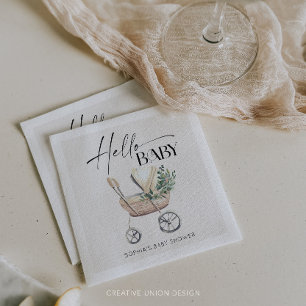 Serviette En Papier Baby shower de poussette de bébé de Boho neutre po