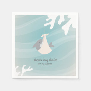 Serviette En Papier Baby shower de requin doux