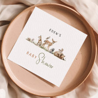 Baby shower de serviettes de de la forêt boisée s
