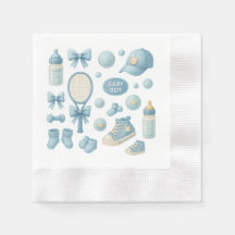 Baby Shower de Tennis pour Bébé Garçon thème Bleu