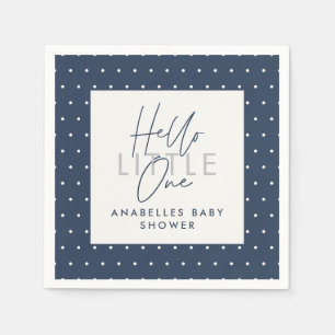 Serviette En Papier baby shower de typographie moderne bonjour petit u
