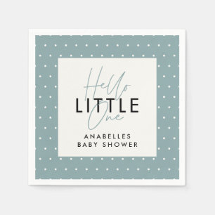Serviette En Papier Baby shower de typographie moderne bonjour petit u