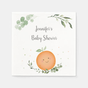 Serviette En Papier Baby shower de verdure de Little Cutie