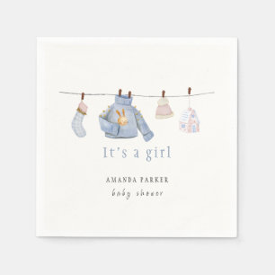Serviette En Papier Baby shower de vêtements d'hiver pour filles coule